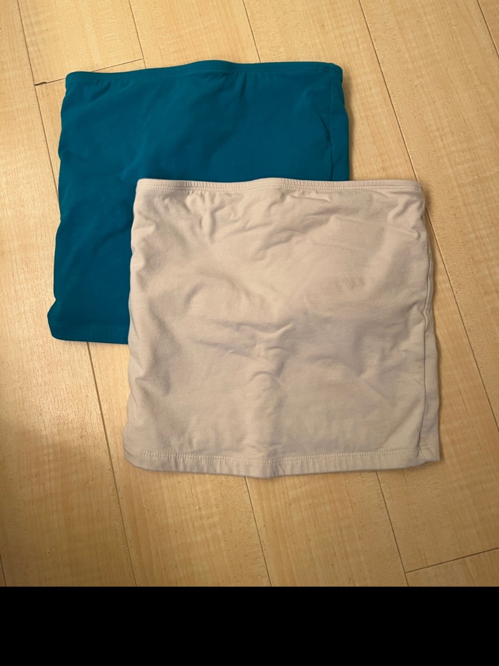 Old Navy Teal and Cream Tube Tops